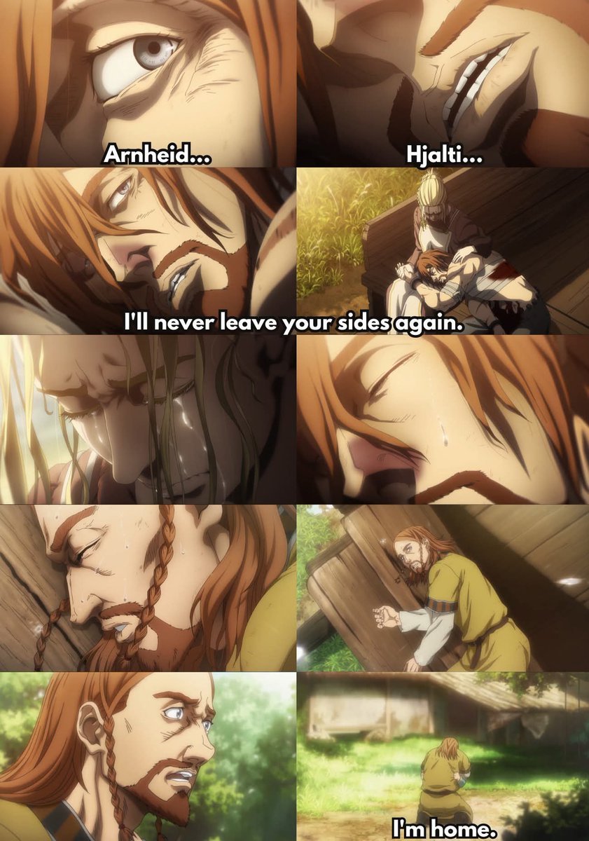 I just finished watching episode 17 season 2 of Vinland Saga, fuck man that really made me teared up