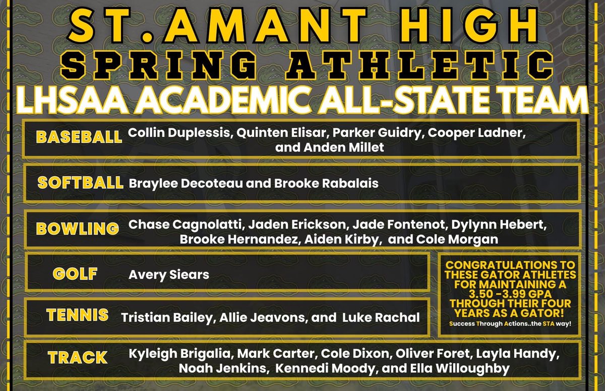 St. Amant Baseball tweet media