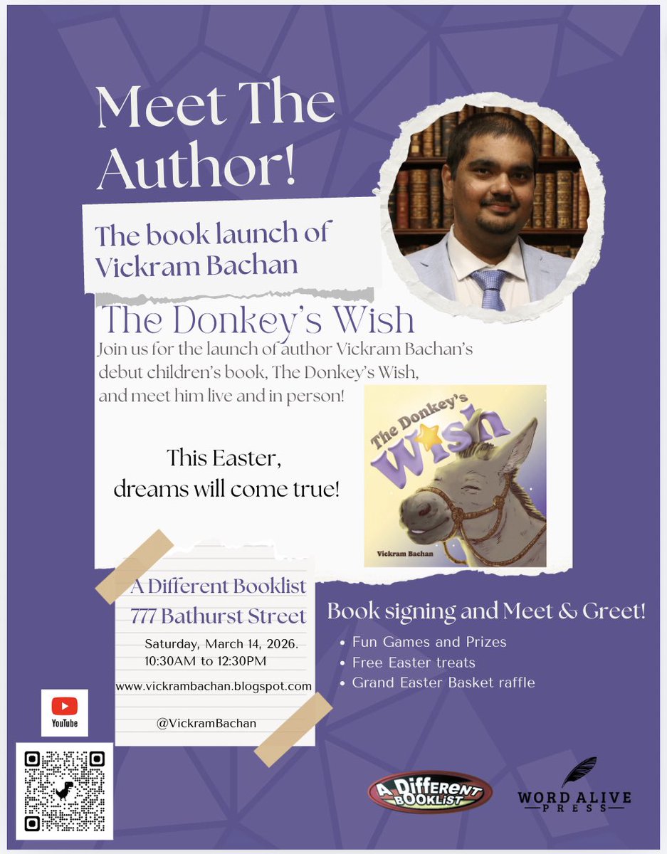 VickramBachan's tweet photo. Join me @ADFRNTBooklist on March 14 for the launch of The Donkey’s Wish! https://t.co/yXEGtggb5i