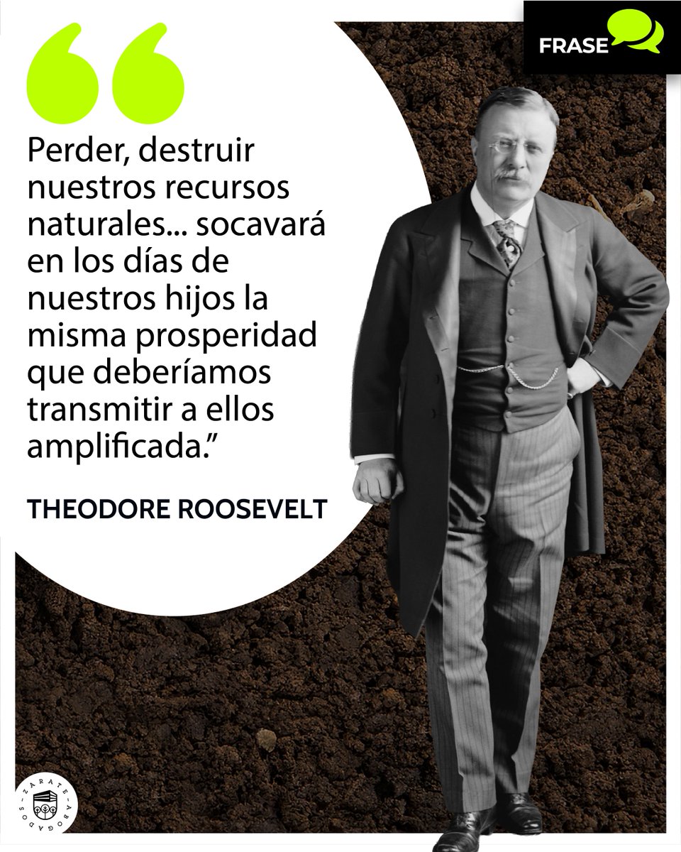 Perder, destruir nuestros recursos naturales... socavará en los días de nuestros hijos la misma prosperidad que deberíamos transmitir a ellos amplificada 

🔊Theodore Roosevelt
#HazloComoSeDebe ⚖️ | ZarateAbogados.com