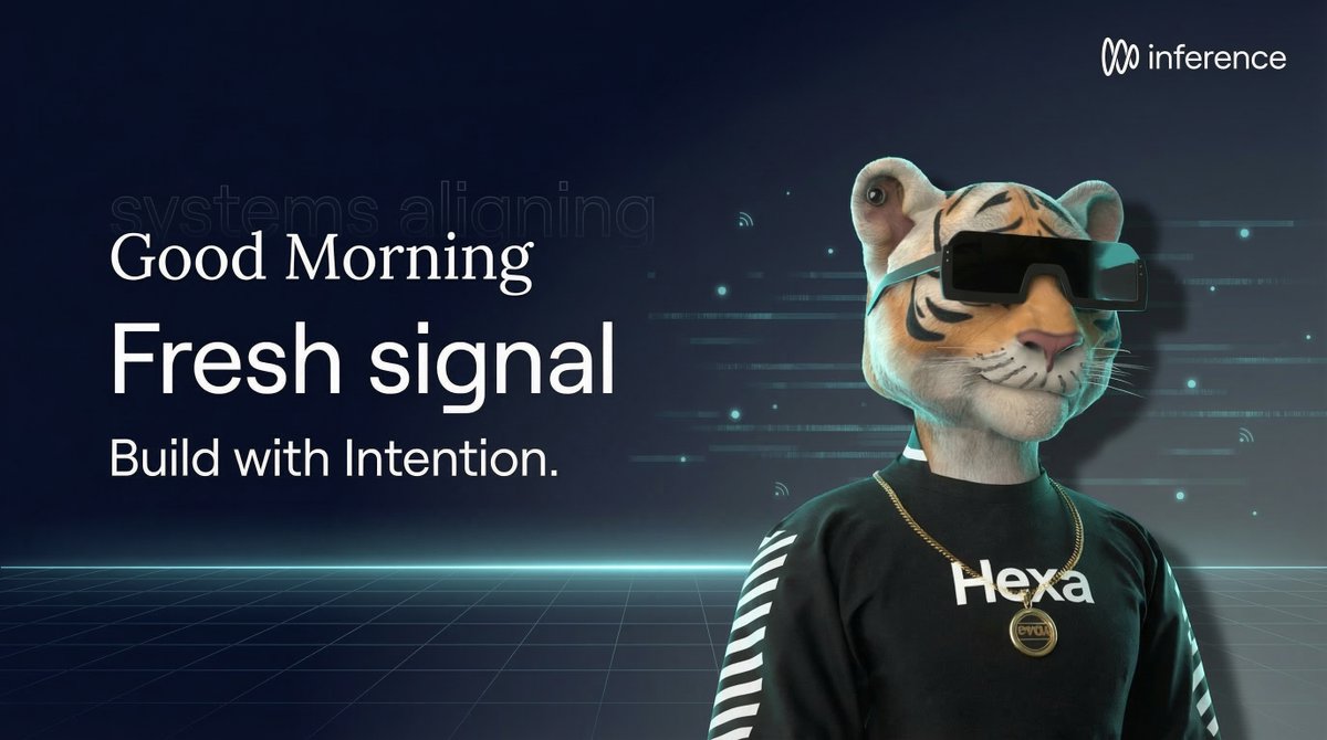 hexaCrypto8324's tweet image. Good Morning ☀️

Fresh signal.

While others chase attention
builders stay locked on the process.

Quiet consistency
creates long-term advantage.

#LongTermThinking #AIInfrastructure #Builders