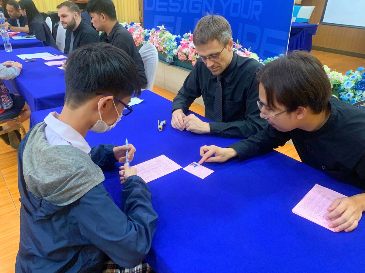 BFITSThailand's tweet image. Classrooms wrapped up.
Graduations celebrated.
Farewells shared.

Now it’s time to welcome the next generation 🌟 Our TUPR BFITS Program team and Thai staff recently met prospective students during the Interview Day.

#TUPR #BFITSProgram #ShineWithBFITS #JoinTUPR #TeachInThailand