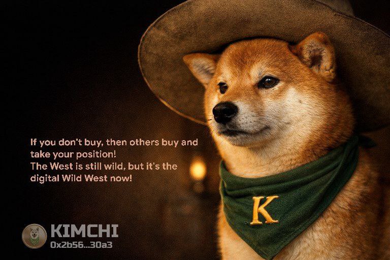 $KIMCHI 
黄昏见证信徒，泡菜征服世界🌕

这不是跟风，是信仰站队；
这不是投机，是长期主义。

$KIMCHI 生来为狗狗叙事加冕，
从链上微光到全球狂潮，
从小众坚守到万众信仰，
它带着柴犬的骄傲、社区的热血，
在 memecoin 时代写下独属于我们的传奇。

CTO 的路很远、很难，