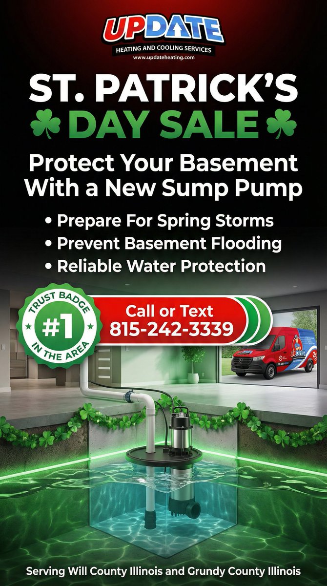 updateheating's tweet photo. 🍀 DON’T RELY ON LUCK THIS SPRING 🍀 https://t.co/FI19xROV7e