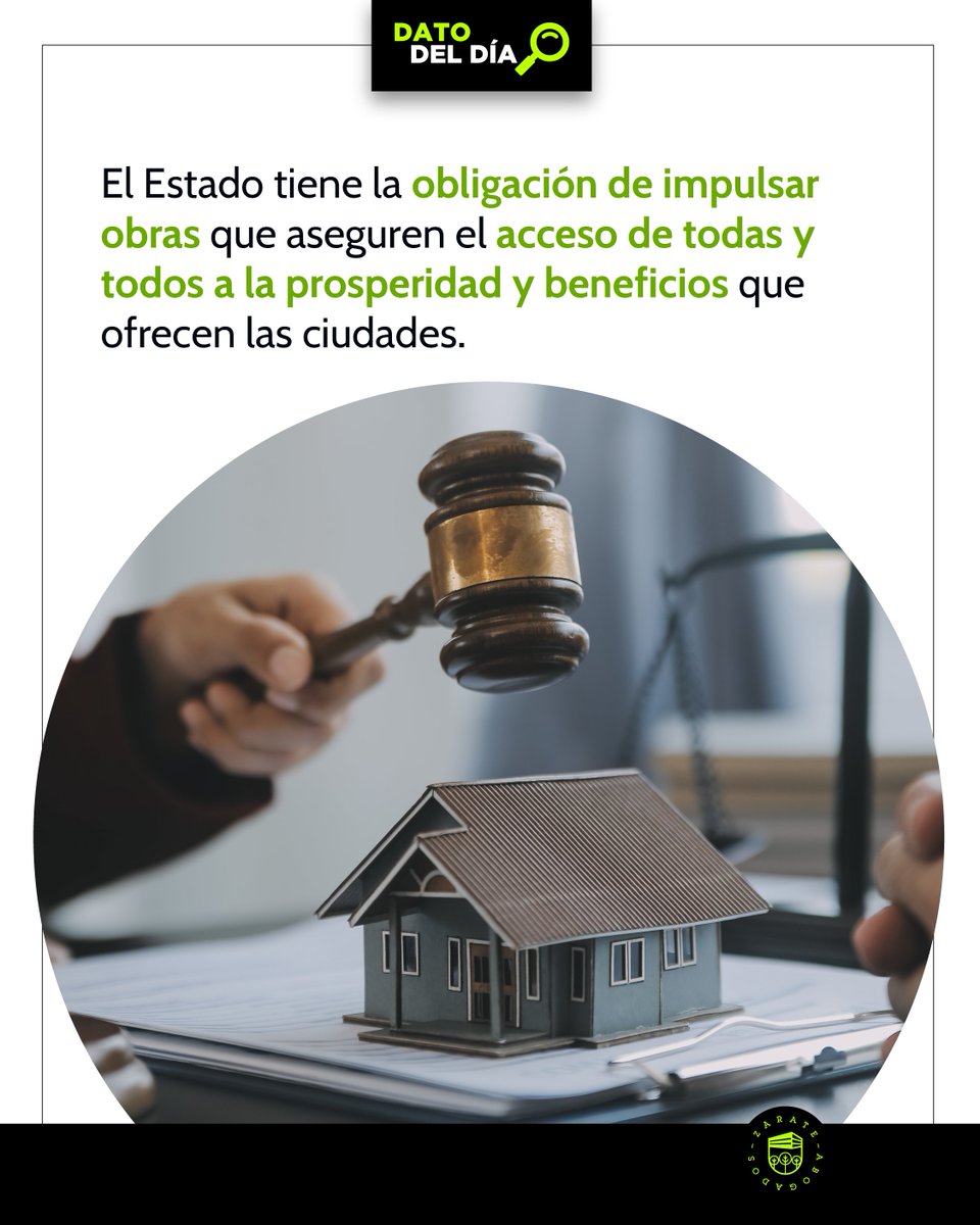 DATO | Impulsar los proyectos de vivienda es una de las obligaciones más importantes del Estado. 

#HazloComoSeDebe ⚖️ | ZarateAbogados.com