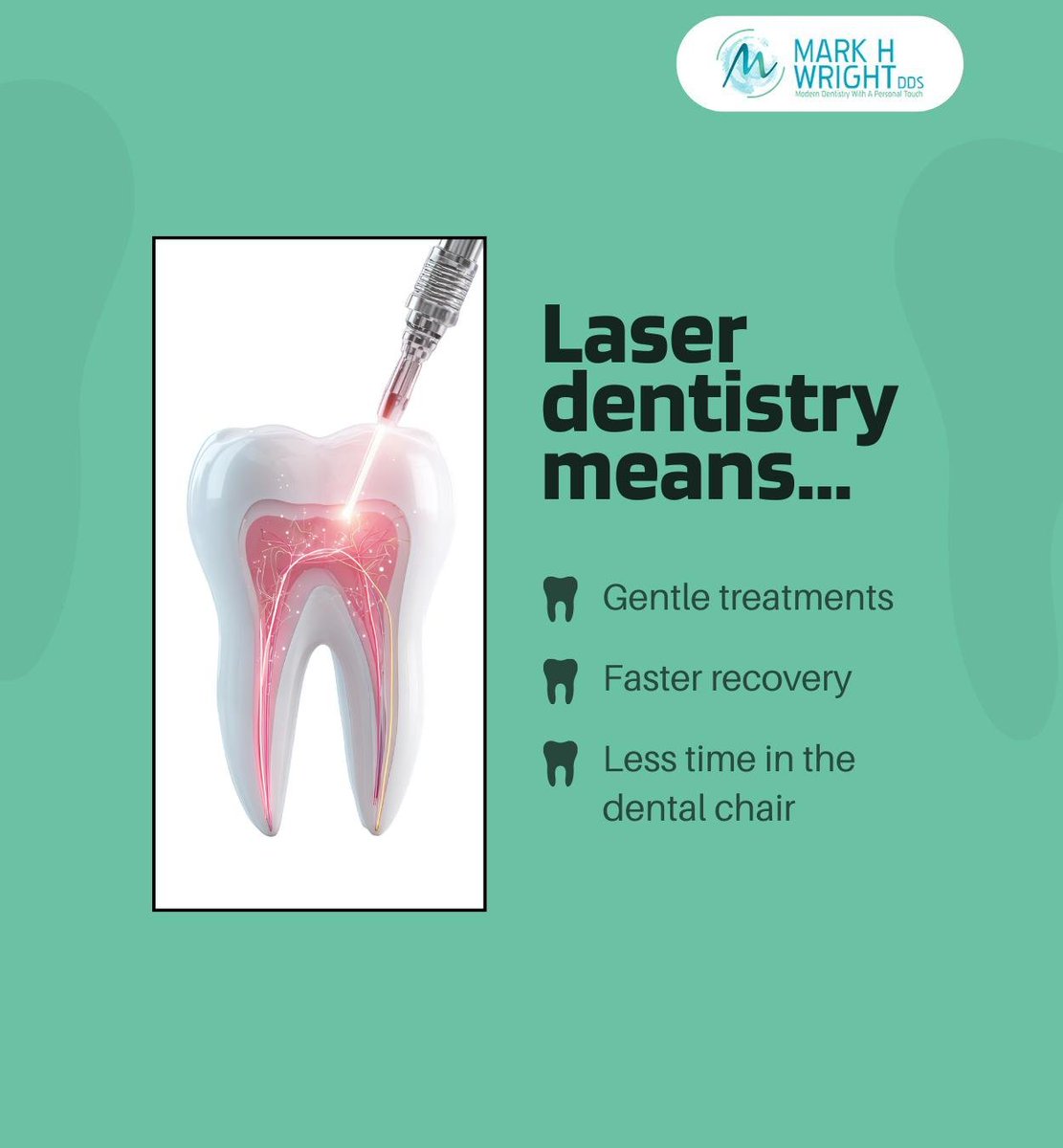 markhwrightdds's tweet photo. Did you know laser dentistry offers more precise treatment, which means you spend less time in the dental chair and recover faster? Learn more about the benefits of laser dentistry today.
.
.
.
https://t.co/yrMNwD30ve
(719)-635-1622 https://t.co/nzxIbDN0b3
