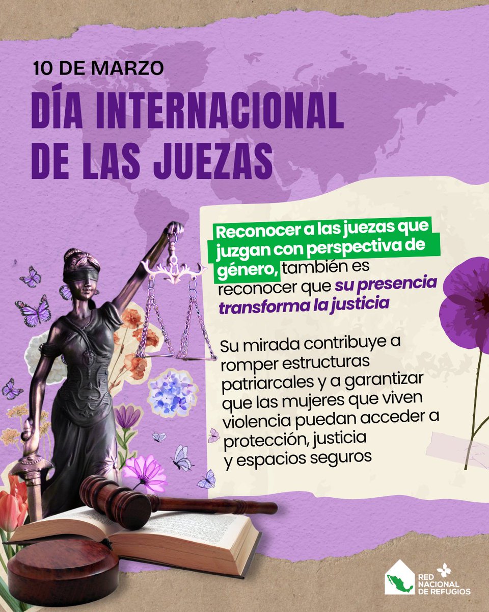 ⚖️ Más mujeres en la justicia significa decisiones con perspectiva de género, mayor protección para víctimas 

La igualdad también se construye en los juzgados. 💜
#DíaInternacionalDeLasJuezas #JusticiaConIgualdad
