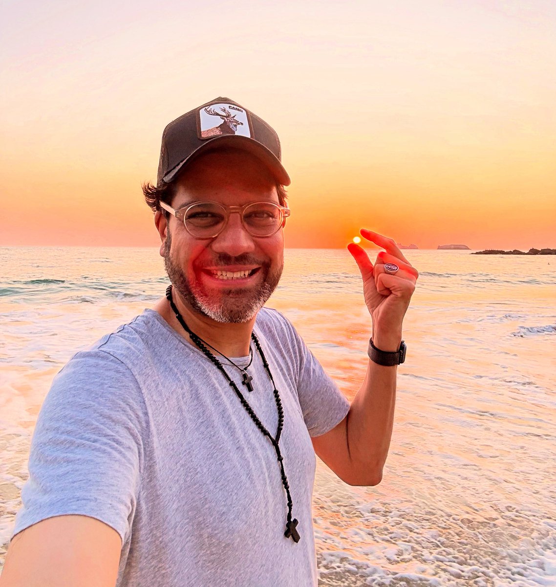 Disfrutando de un gran atardecer!! 🤟