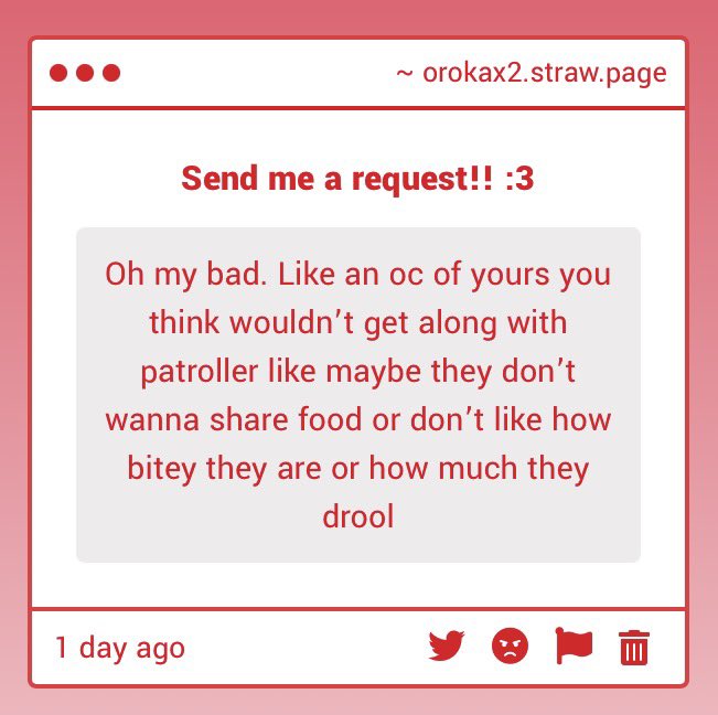 orokax2's tweet photo. OMG WAIT YES (she doesn’t like dog so the poor patroller isn’t an exception) https://t.co/yBALK8RXKu