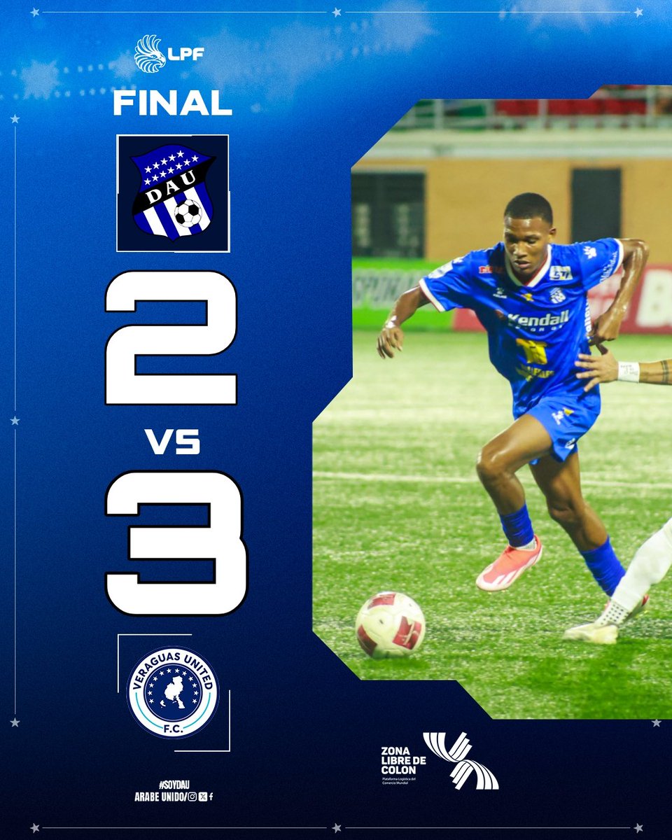 ¡FINAL DEL PARTIDO!⏰

Gol DAU:
⚽#9 Joseph Cox
⚽️#94 Gustavo Chara

Jornada 8️⃣ LPF
Clausura 2️⃣0️⃣2️⃣6️⃣ 

#SoyDAU💙