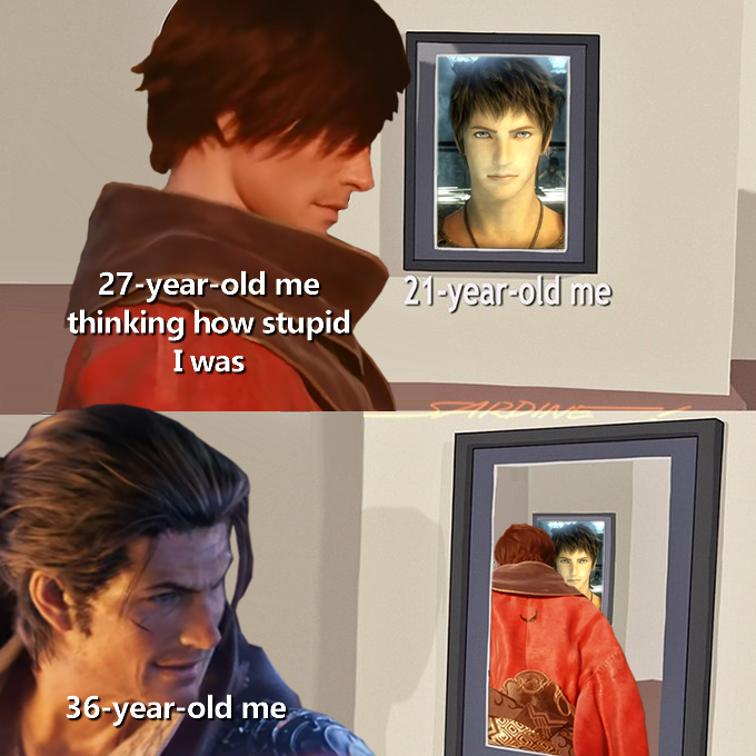 mane_tank's tweet photo. 49 year old version is going to be the next expansion trailer https://t.co/QM2CPbwDVG