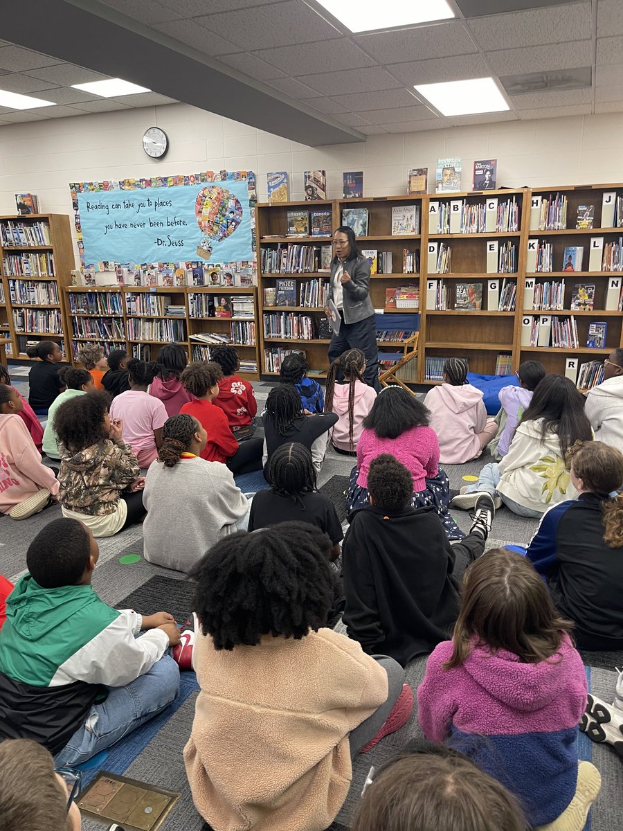 DrPenK's tweet image. In celebration of #ReadAcrossAmerica, I had the privilege of reading to students across @RaytownSchools. When we make time to read w/ our students, we’re not just sharing a book, we’re sharing connection, encouragement, and belief in their potential. @rqsrobinsonelem