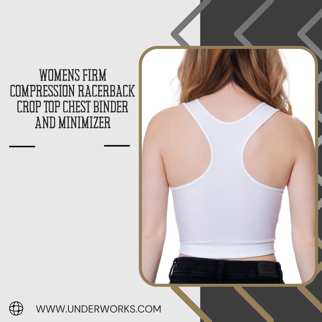 UnderworksStore's tweet image. Get a smoother chest profile with the Womens Firm Compression Racerback Crop Top Chest Binder and Minimizer. Firm compression fabric and racerback design help create a flatter look while staying discreet under clothing
underworks.com/womens-firm-co…

#ChestBinder #transmasc
