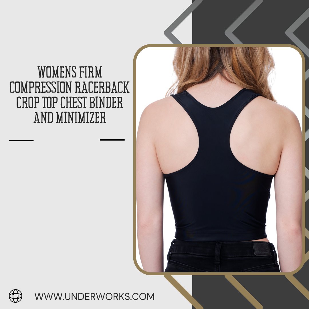 UnderworksStore's tweet image. Get a smoother chest profile with the Womens Firm Compression Racerback Crop Top Chest Binder and Minimizer. Firm compression fabric and racerback design help create a flatter look while staying discreet under clothing
underworks.com/womens-firm-co…

#ChestBinder #transmasc