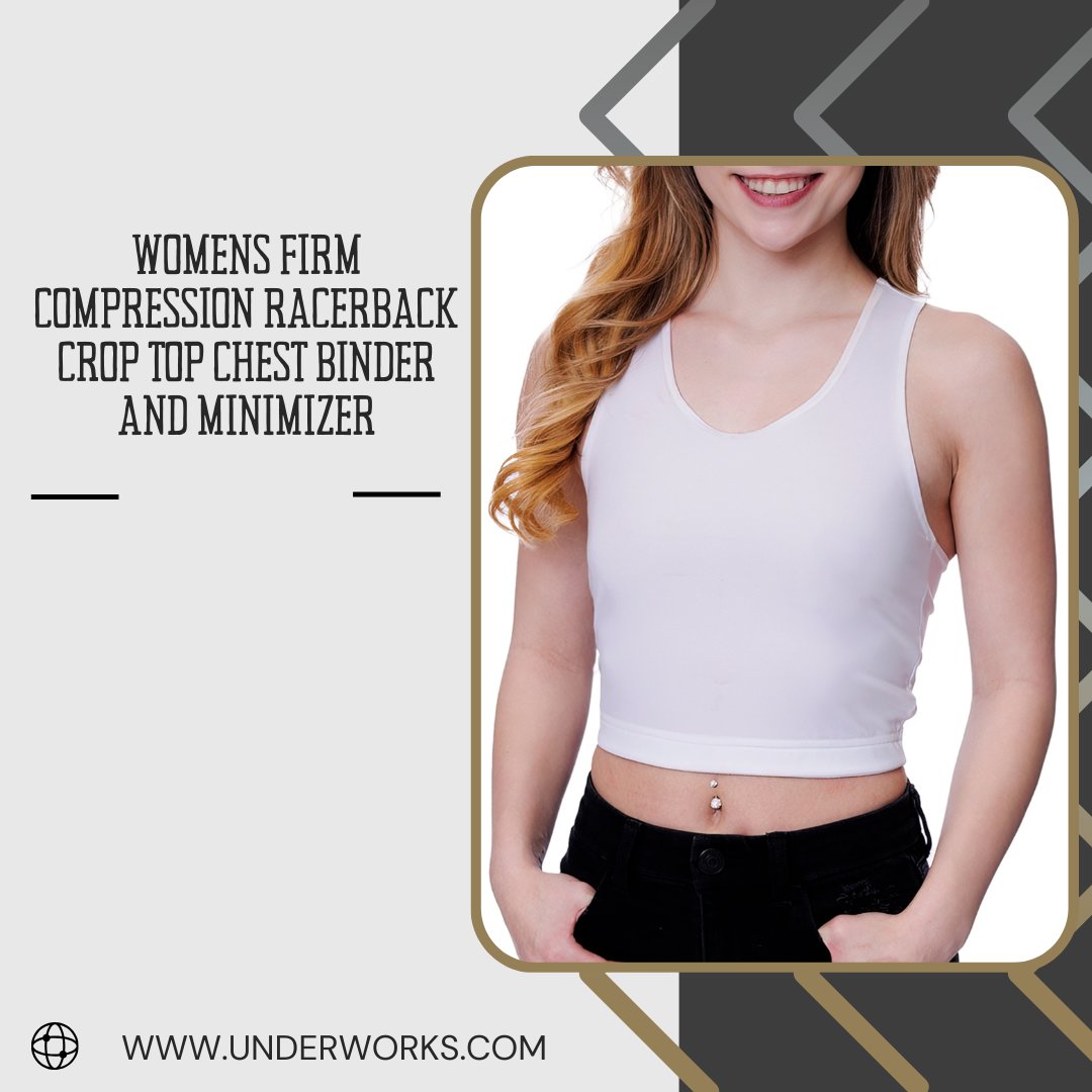 UnderworksStore's tweet image. Get a smoother chest profile with the Womens Firm Compression Racerback Crop Top Chest Binder and Minimizer. Firm compression fabric and racerback design help create a flatter look while staying discreet under clothing
underworks.com/womens-firm-co…

#ChestBinder #transmasc
