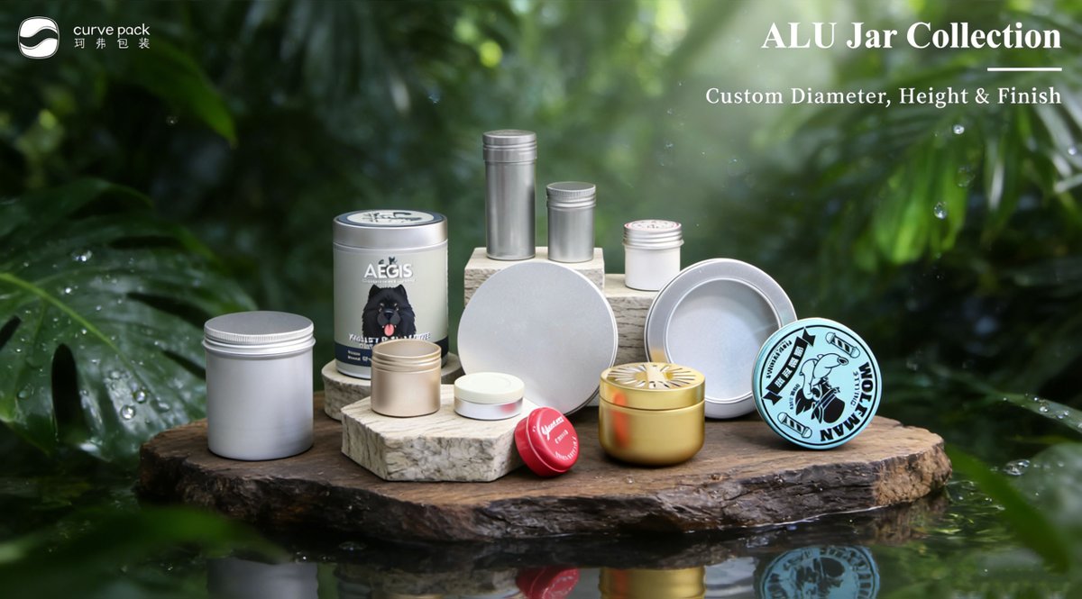 CurverPackaging's tweet photo. CURVE PACK Post
Look at the versatility of our ALU Jar Collection!
Whether it’s a tiny 10ml balm tin or a large professional hair wax jar, we’ve got you covered.
What’s your vibe?
Classic Silver Matte
Luxe Gold Finish
Bespoke Graphic Prints
#CurvePack #PlasticFree #AluJar https://t.co/Zt5MTouvMW