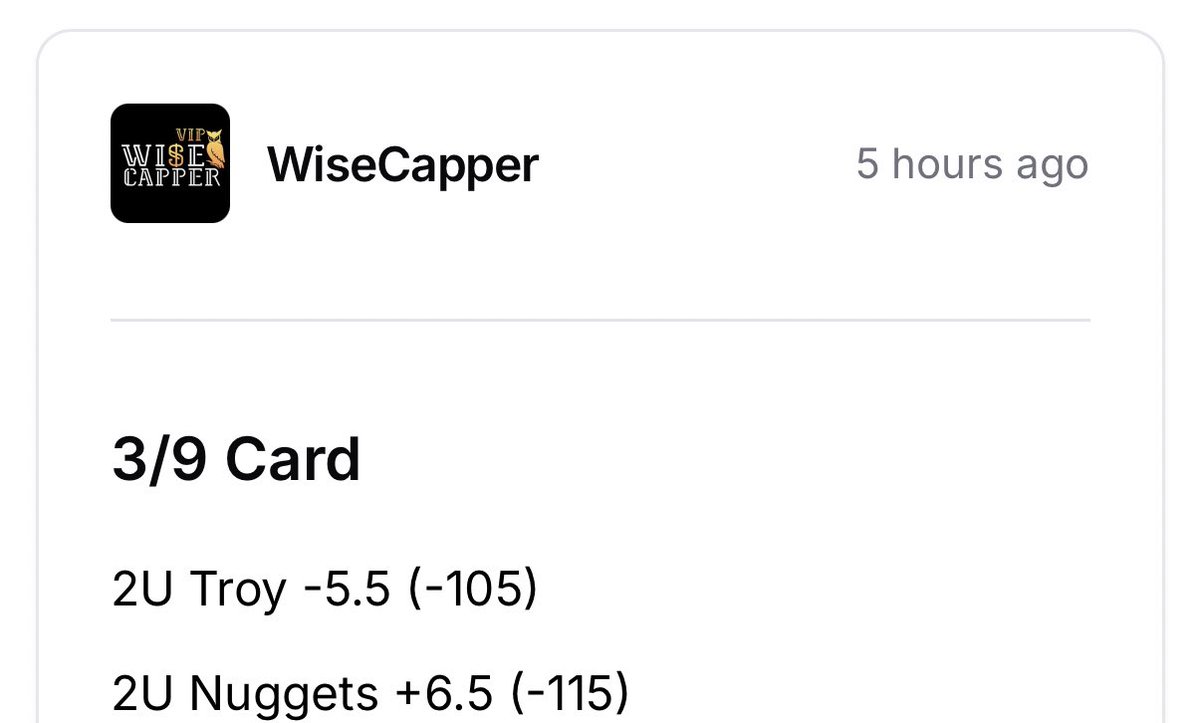 Wise Capper tweet media