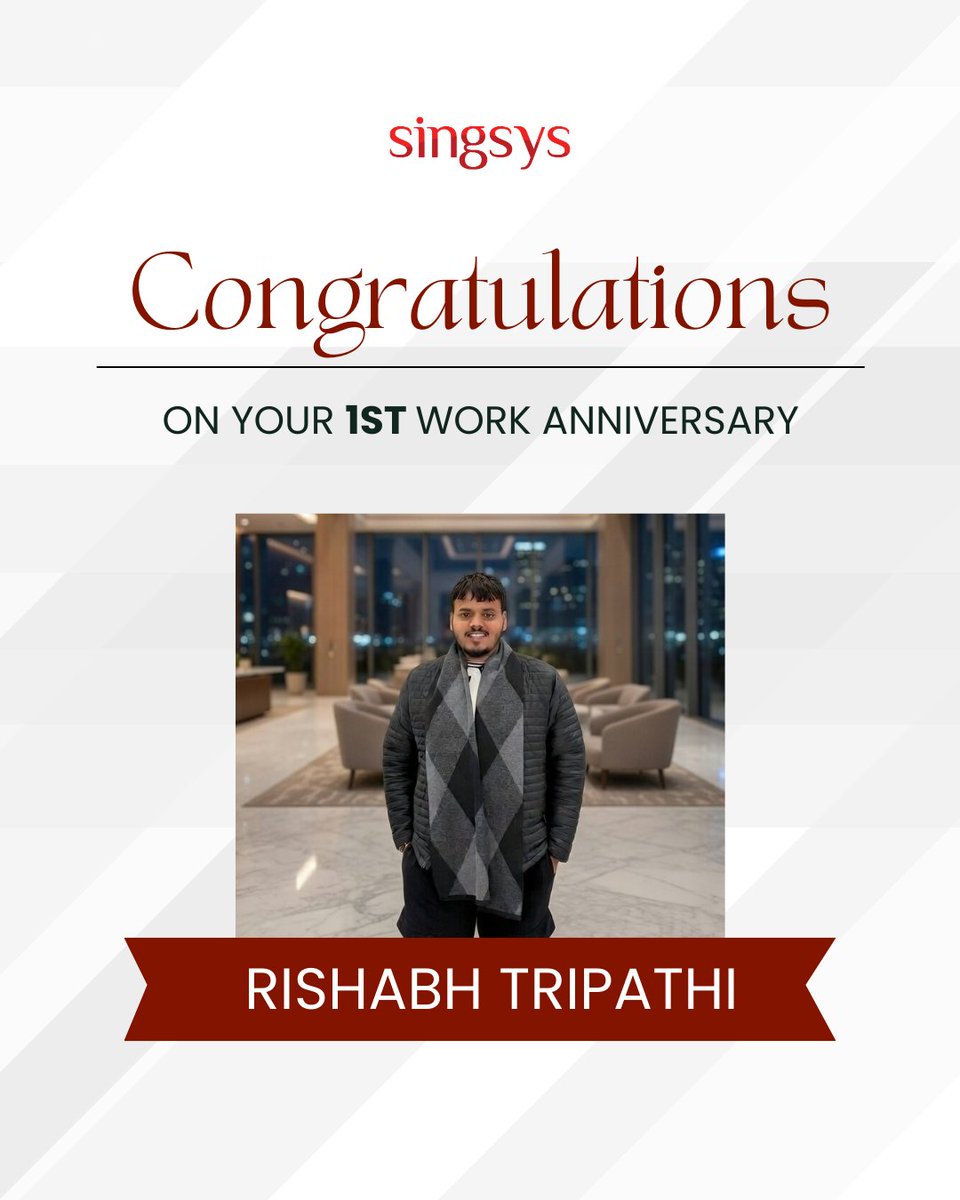 singsyspteltd's tweet image. Wishing you all a very Happy 1st Work Anniversary! 

You have been an important part of our team, consistently showing dedication and commitment in everything you do. Your skills, talent, and positive attitude truly make a difference in the workplace. 

#Workanniversary #Singsys