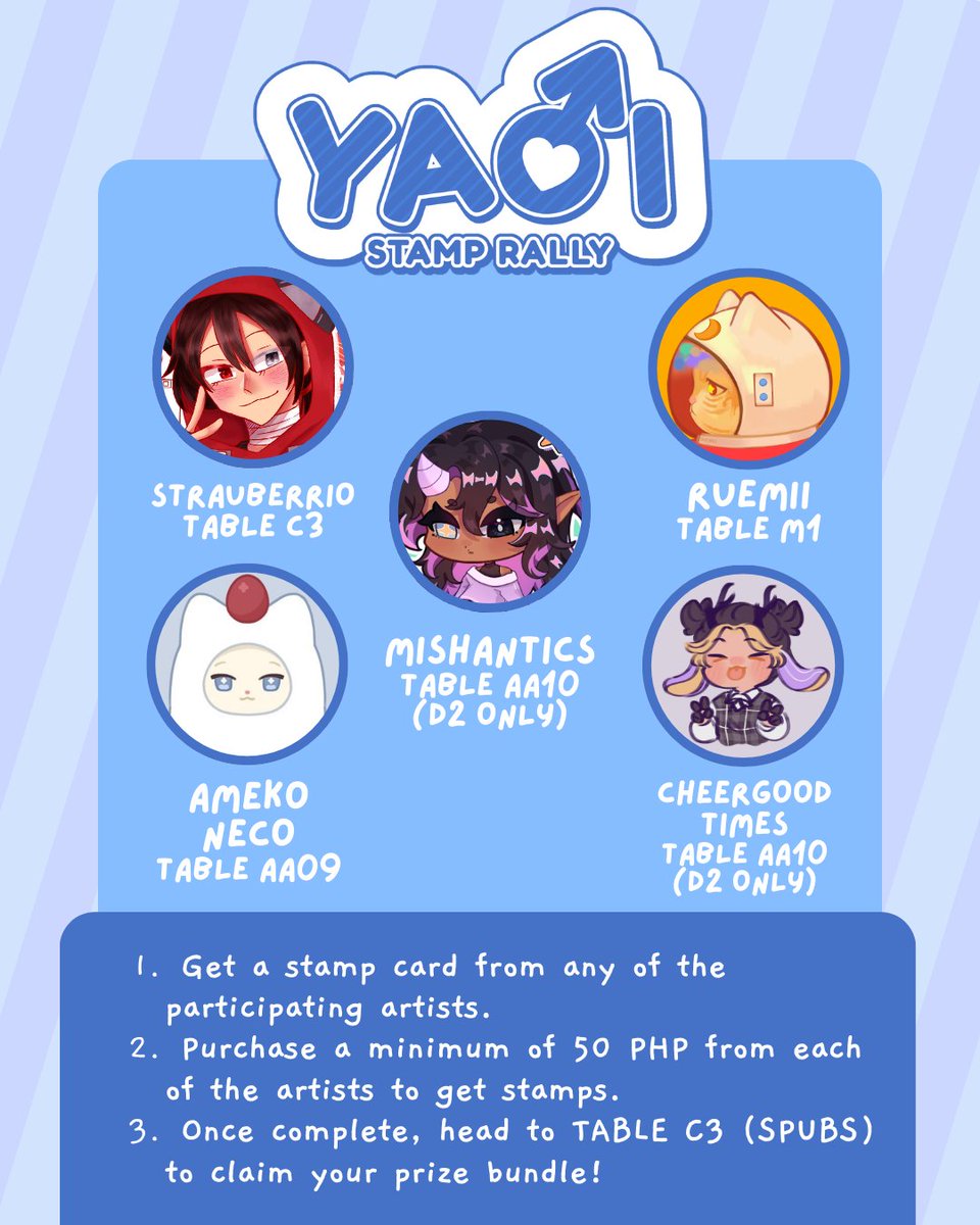 strauberrio's tweet photo. CALLING ALL YAOIBAITORS THIS OTAKUFEST 2026 🗣️👬👨❤️👨
Join our Yaoi/Homiesexual Stamp Rally! Help us compete against the Yurinators by finishing up our prizes before theirs (๑>•̀๑)
---
🏬 SM Seaside CEBU, Tower Garden
📅 March 14-15, 2026
#Otakufest2026
#OF2026 https://t.co/73x829Lc8S