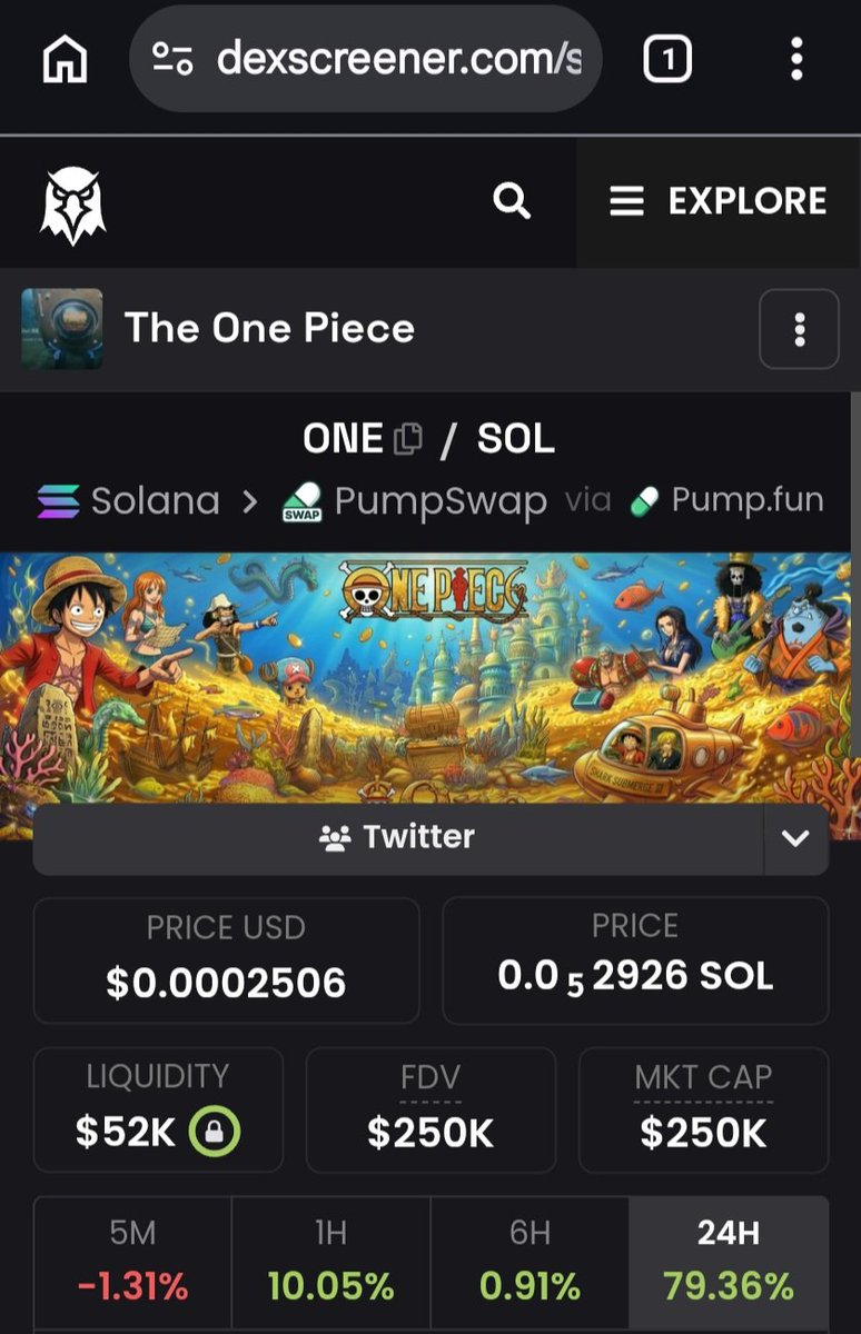 When it comes to anime meta, I am there.

When it comes to the ONE piece meta, narrative, and trends I'm currently there.

$250k M-cap 

Ca:
GMD16hpoKqfpXpPTWoymvzjddsruQsdqPu8T28ZKpump

<a href="/poe_real69/">POΞ ⚡️</a> <a href="/realdogen/">Dōgen</a> <a href="/whysopepe/">Bryan</a> <a href="/mrpunkdoteth/">Mrpunk.eth</a> <a href="/a1lon9/">alon</a> 

This is the 1000x opportunity.