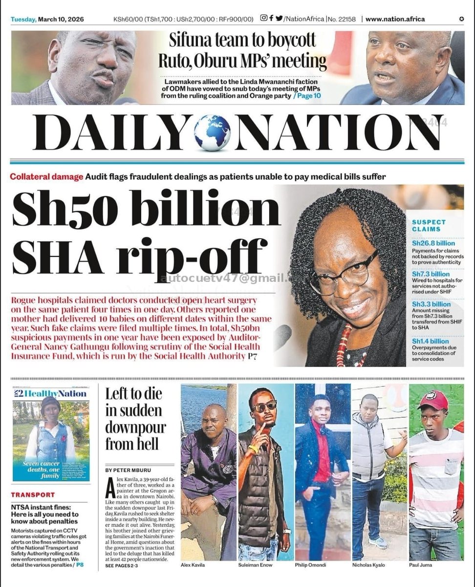 MugureNjehia's tweet photo. Amkeni,

50 children have died at KU REFERRAL HOSPITAL ‼️

KU Referral hospital is slowly becoming dysfunctional. 

No medicine, pending bills,etc

Remember when MUUAJI changed management of the board of KU Referral hospital? 

KNH has fallen. Now KU REFERRAL? 😭😭

Kama hautakufia hospitali juu ya kukosa matibabu, utabebwa na maji ukitoka kutafutia sirikali tax ndio wakuibie. 
Kidogo uko Kwa nyumba unawatch tv, gunshot inaingia inakuua. 

Mko sure mnataka kungoja 2027? 

@HEBabuOwino is right akisema maandamano ndio itakomboa Kenya. 

#OccupyStatehouse