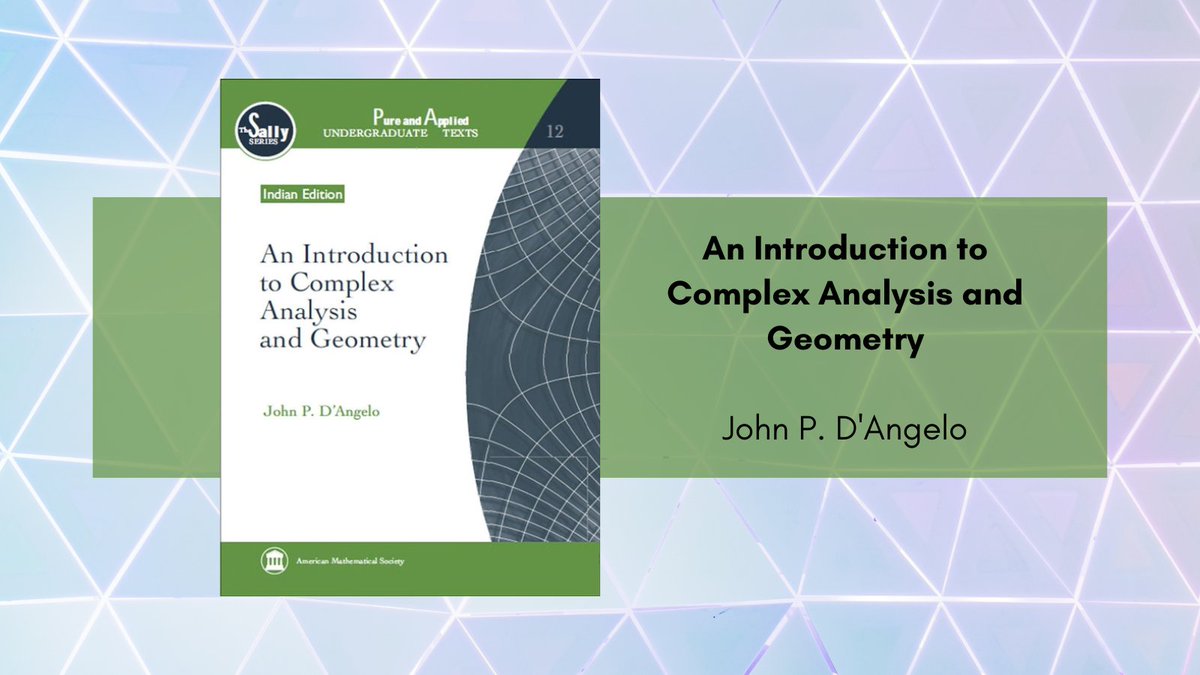 upilindia's tweet photo. This book provides the reader with a deep appreciation of complex analysis and how this subject fits into mathematics. It was developed from courses given in the Campus Honors Program at the University of Illinois Urbana-Champaign. 
https://t.co/cjNg6Cy0nb https://t.co/Lj10Cepgru