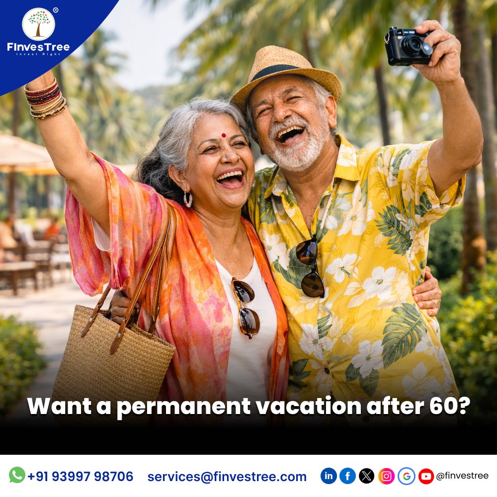 finvestree's tweet photo. Want a permanent vacation after 60? ✈️🏝️

Start planning in your 30s so your future self relaxes while others keep running.

Small savings today → big freedom tomorrow.

SIPs &amp; retirement funds build your golden years.

DM “PLAN” to start.

#RetirementGoals #Finvestree https://t.co/ZbeiiF3sPd