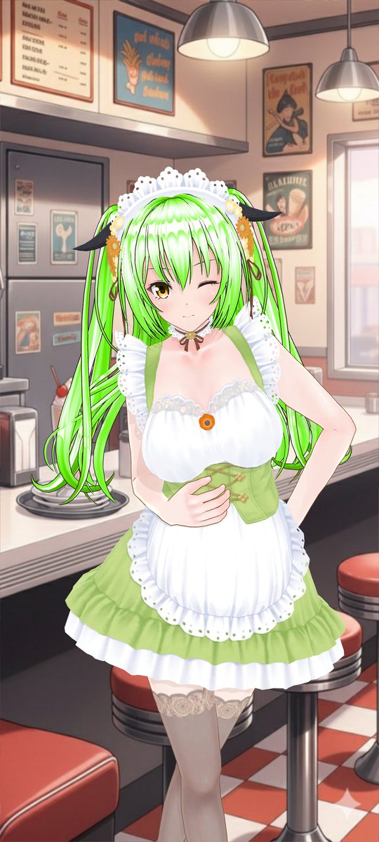 #カスタムキャスト #CC新衣装
#みんなで楽しむTwitter展覧会
こんにちは☀
ログボ衣装のメイド服で浮上です☕
中々素敵な衣装なので
試し使ってみました🎶
午前の活動お疲れ様です✨
午後も寒くなりますので
風邪に気を付けて
無理せずに頑張ってね🍀👋
※背景：夕凪ほたるちゃん
(<a href="/YunagiHotaru/">夕凪ほたる🌱</a>)🏙☃️