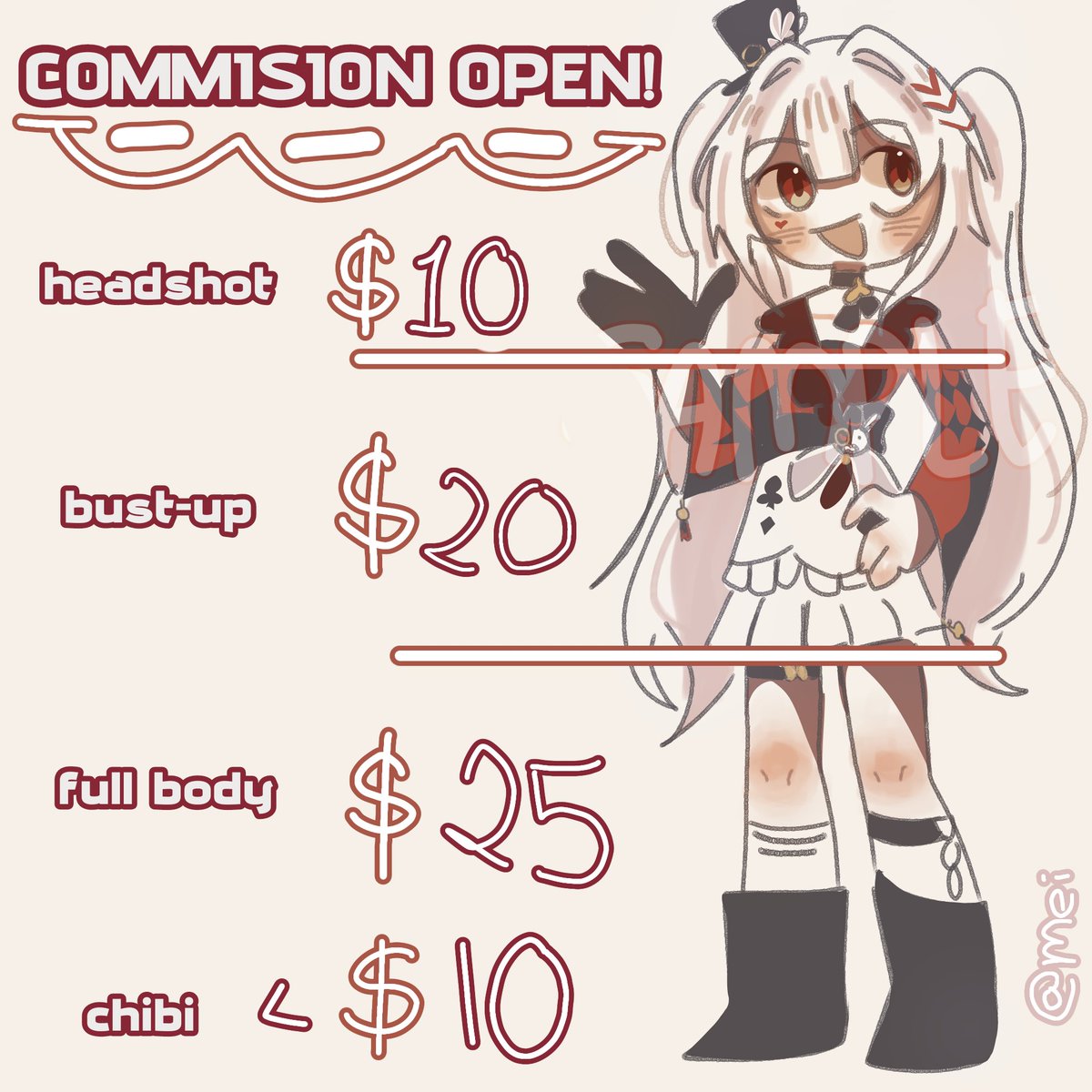 ~COMMS OPEN~meiiu♡ tweet media