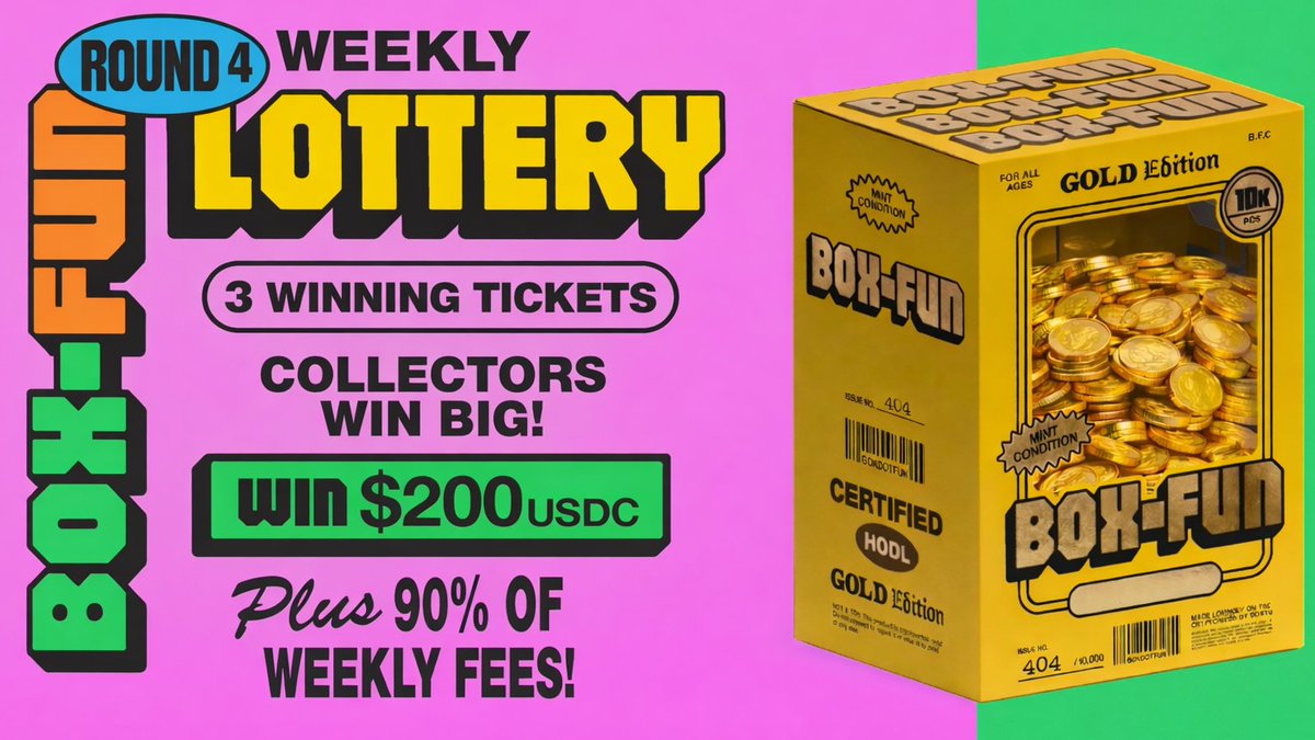 mykelphilip's tweet photo. Memecoins are more than hype, they’re communities, creativity, and culture on-chain. 🚀
That’s why I love what @boxdotfun is doing with #BoxFun. It turns memecoins into something interactive and rewarding for the community.
🎁 Round 4 of the Weekly Lottery is LIVE
💰 $200 + 90% of weekly fees in the prize pool
Here’s the move:
📦 Box your favorite memecoin
📣 Share your Box on X
🏷️ Tag @boxdotfun
Simple. Creative. Potentially rewarding.
Let’s see which memecoin the community is backing this week. 👀🔥