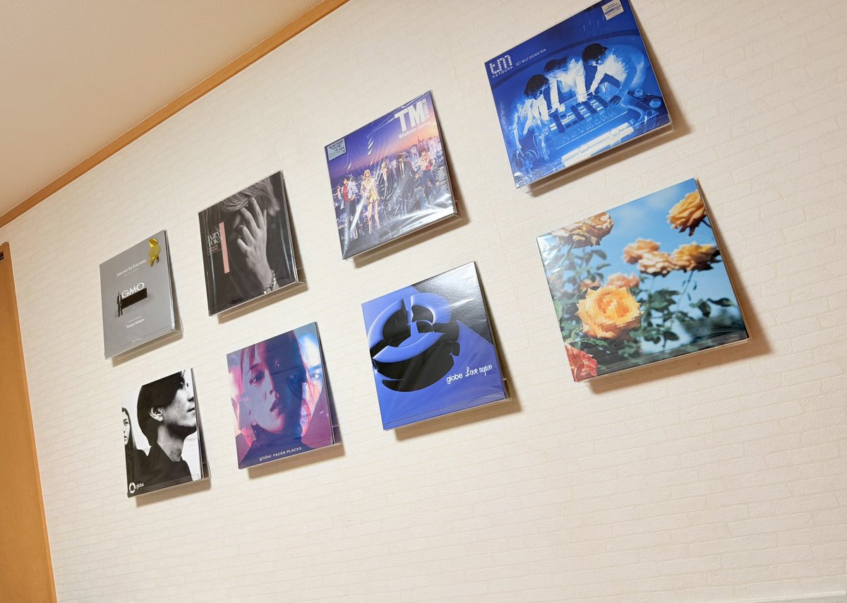 T_FANKSNET27's tweet image. 激務でX全く浮上できませんでしたが
OVALのツアーラスト行きますので
宜しくお願いします⭐️

↓その後、コレクションケースに
globeで飛んで来たKXやTMグッズを飾ってみた！部屋の壁にLPも🖼️✨

#TMNETWORK 
#globe
#小室哲哉
#OVALSISTEM