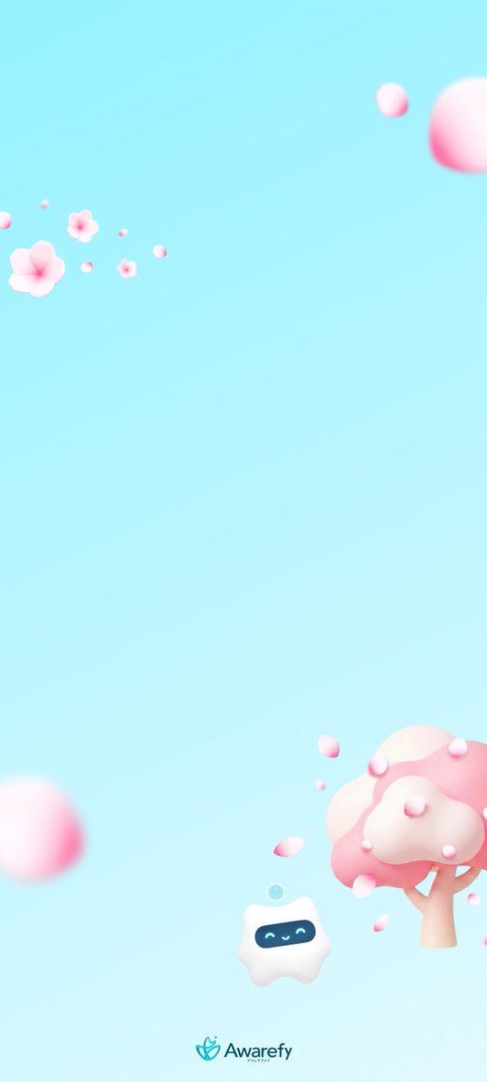 《ファイさんと過ごす4月の壁紙》
今月も、スマホの待ち受けに使えるわたしの壁紙ができました✨ 
さくらが舞う季節ですね。
みなさんがご自身のペースでゆったりと深呼吸できますように。 
いつでもここで、あなたのことを見守っていますね😌
 #ファイさんのいる暮らし