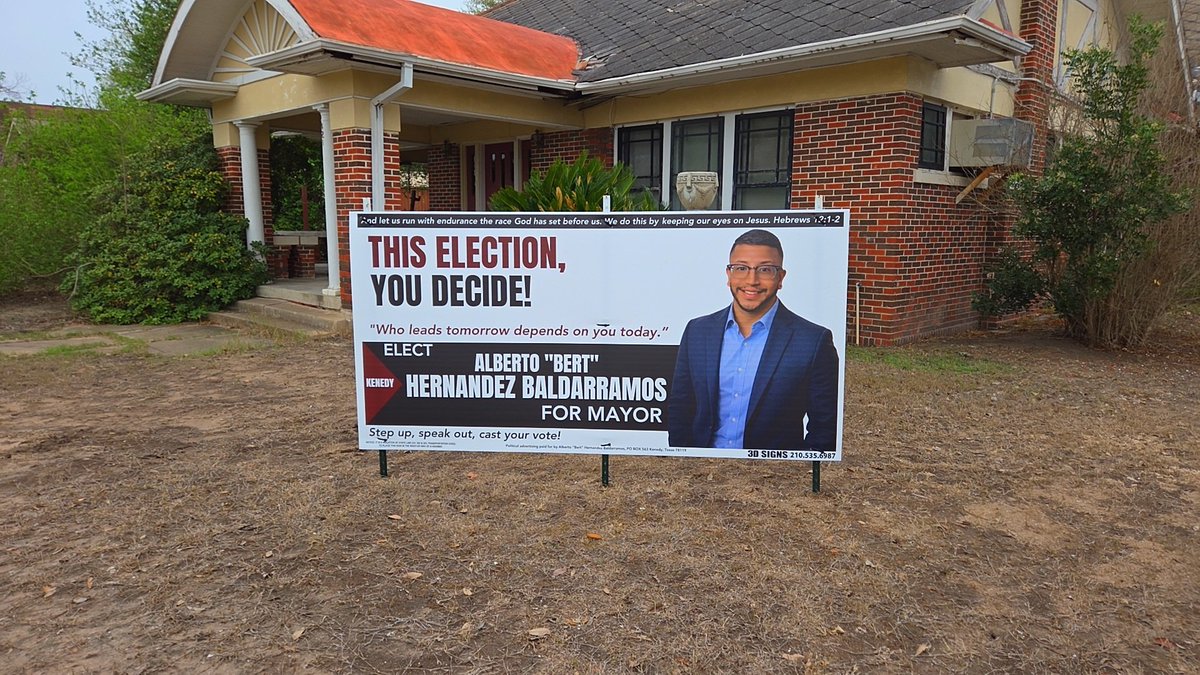 bertdistrict1's tweet photo. Thank you to everyone who has allowed me to place campaign signs on your property and for your continued support and prayers. I’m grateful to God for His guidance throughout this journey. If you’d like a sign at your home or business, message me. https://t.co/azcLwM3SUT
