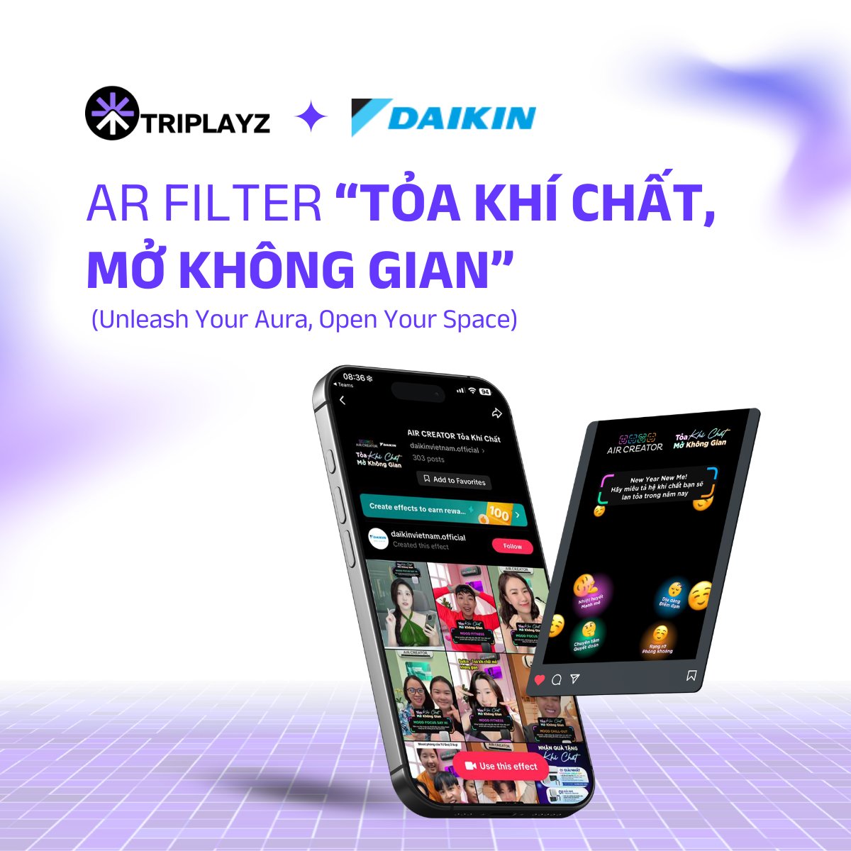 triplayz_tech's tweet photo. ✨ TikTok AR Filter  – Discover Your New Year Vibe with Daikin ​

👉 Try the filter on TikTok and see what kind of space your aura will open for the new year: https://t.co/bdwnAt81od ​

#Triplayz #WhereVisionsTakeShape #CaseStudy #Daikin https://t.co/jQtGG4u4Lp