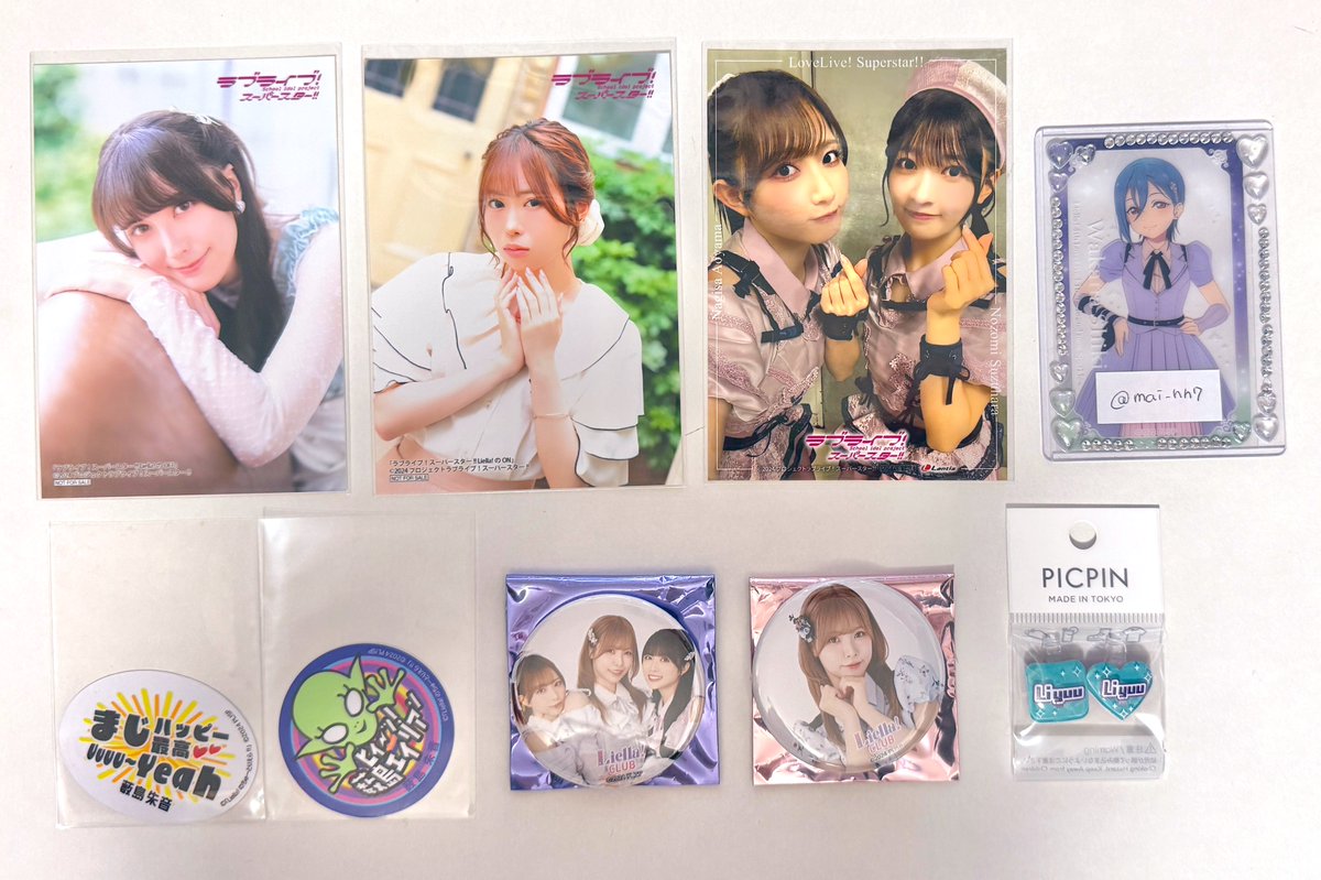 mai_hh7's tweet photo. ［交換］Liella 特典 ブロマイド 缶バッジ トレカ

譲:画像1.2
求:画像3.4

郵送交換です。
検索からお気軽にお声がけください！ https://t.co/I95R8zkOLI