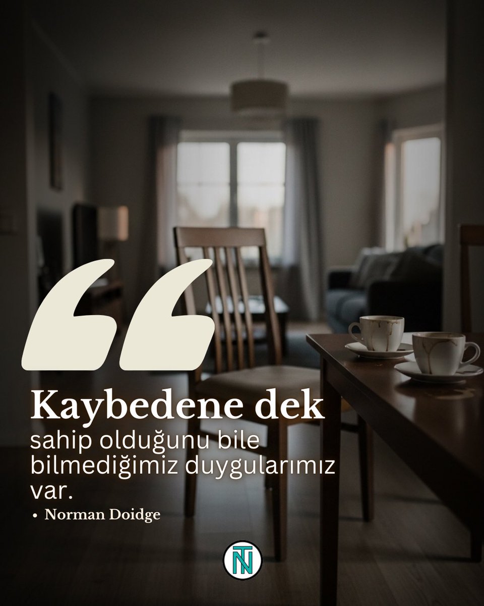 drnevzattarhan's tweet photo. İnsan çoğu zaman sahip olduklarının kıymetini, kaybetmeden fark edemez.
Duygularımız da böyledir. Varlığını hissetmediğimiz bağlar, yokluğunda en derin boşluğu bırakır.
Fark etmek için kaybetmeyi beklememek gerekir.

#Farkındalık #Duygular #İnsanDoğası #NormanDoidge #NevzatTarhan https://t.co/4GDDAtGJwQ