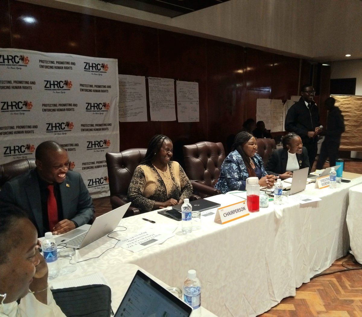 munyabless's tweet image. #Day2 of the @zhrc365 Communications Strategy Workshop. Theme for 2nd day is "Putting it into action: tools, crisis management and implementation." @NewsSpaceZim @diana_harawa @MhlangaJohanne @takabote #Zimbabwe #Rights #Zim