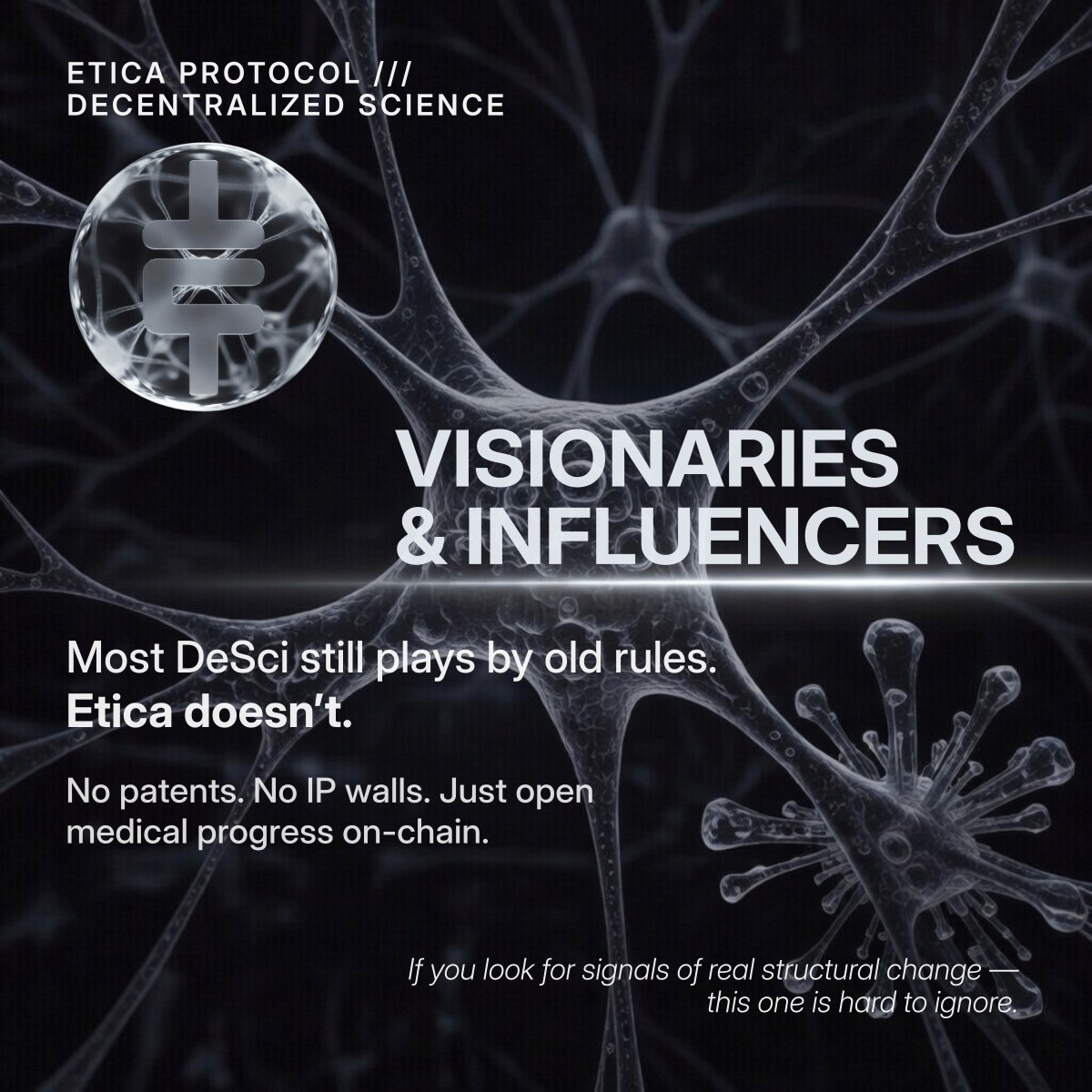 Scientific progress shouldn't be gated by legal red tape. Etica Protocol delivers a decentralised alternative to the patent system, ensuring research remains accessible and permissionless.

Join: <a href="/eticaprotocol/">Etica</a>
$ETI #DeSci #Web3 #Blockchain