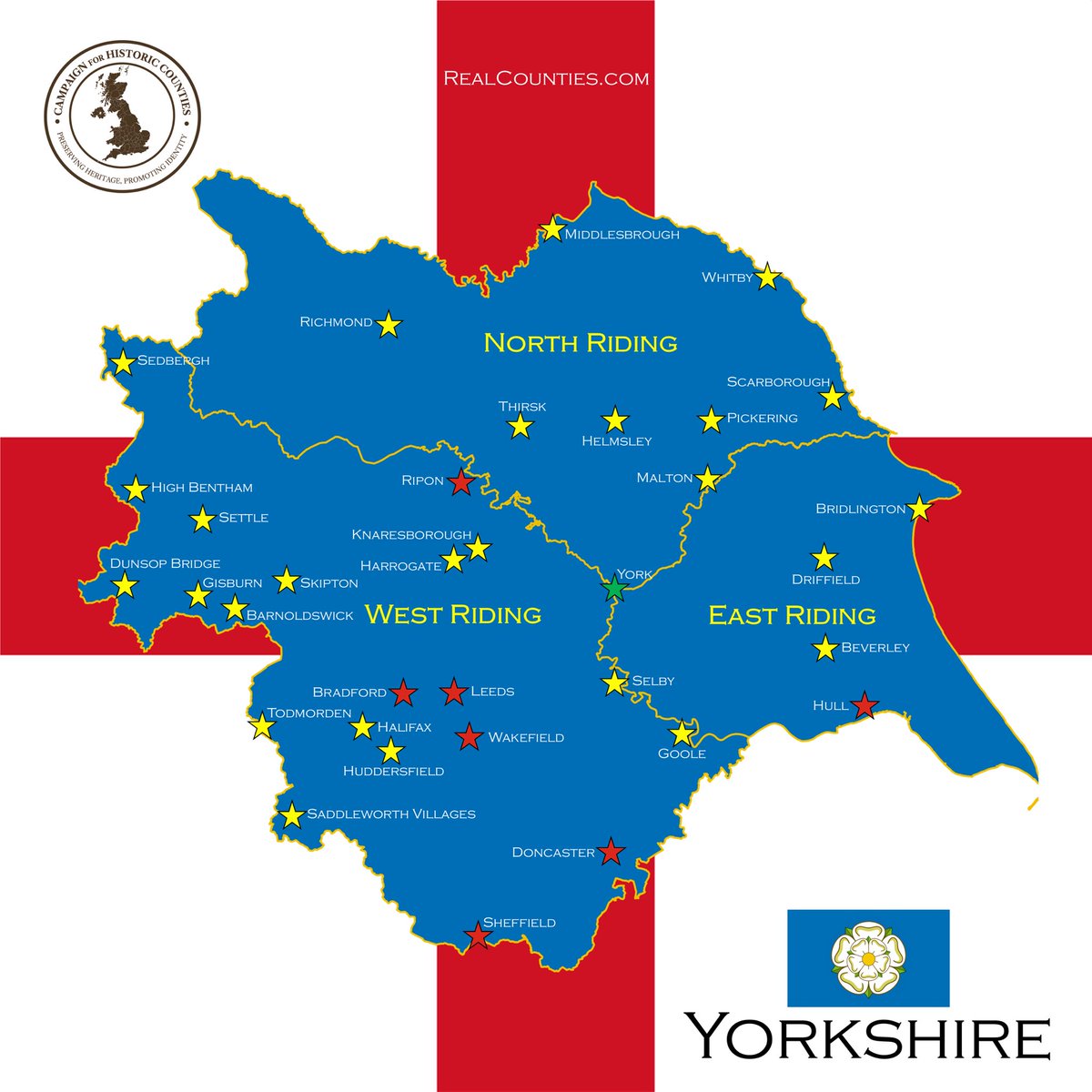 <a href="/historydefined/">History Defined</a> Did you know?

Yorkshire has three Ridings that meet at the walls of the City of York - making York within the walls the ONLY part of the county outside any Riding! 🏰✨

The three are:

✅ East Riding
✅ North Riding
✅ West Riding

Interactive map: map.realcounties.com