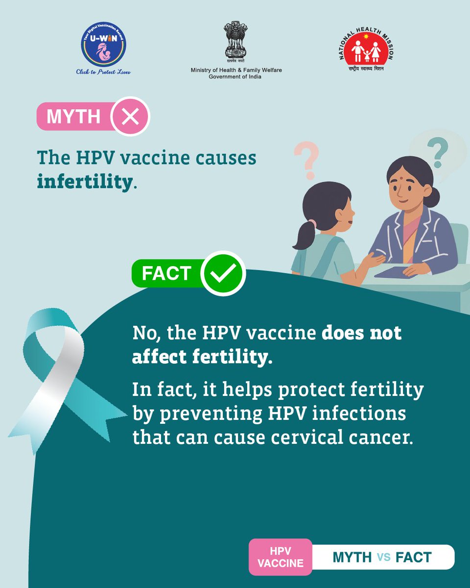 Facts regarding HPV <a href="/PMOIndia/">PMO India</a> <a href="/tripura_cmo/">CMO Tripura</a> <a href="/JKSinhaIAS/">Jitendra Kumar Sinha</a> <a href="/kirangitteias/">Kiran Gitte IAS</a> <a href="/MoHFW_INDIA/">Ministry of Health</a> <a href="/UNICEFIndia/">UNICEF India</a> <a href="/WHO/">World Health Organization (WHO)</a> <a href="/NHSRC_India/">NHSRC</a> <a href="/NITIAayog/">NITI Aayog</a> <a href="/mygovtripura/">MyGov Tripura</a>