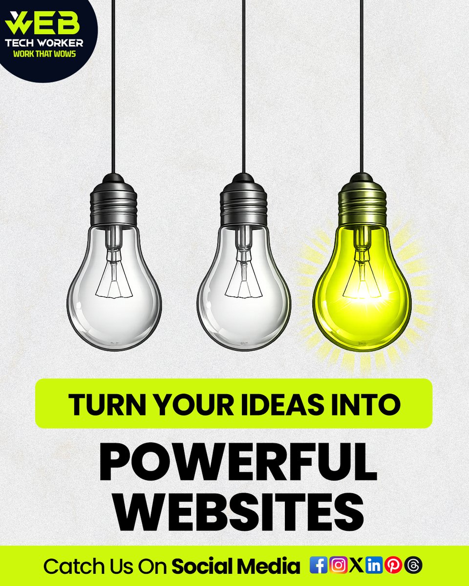 webtechworker's tweet image. 💡 Bright Ideas Deserve Powerful Websites

Every big business starts with a simple idea. The right website can turn that idea into real success. 

 #WebDesignIndia #GrowYourBusiness #WebTechWorker #CreativeIdeas #PowerfulWebsites #BusinessOnline #DigitalBrand