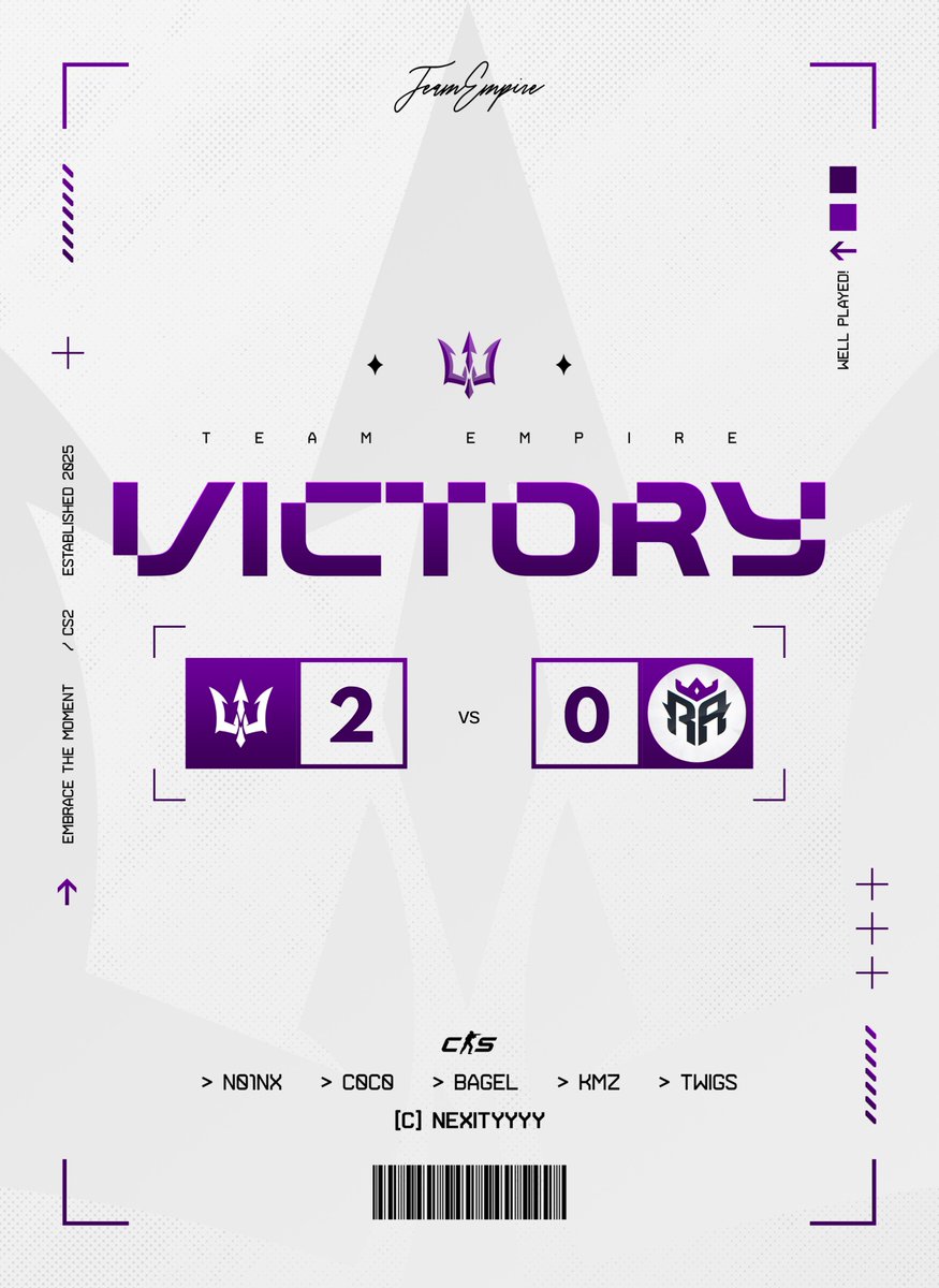 GGs to <a href="/ReignAboveGG/">Reign Above</a> 🔥

Empire takes the win 2-0 in our first match of <a href="/PlayCrossfireGG/">CROSSFIRE GG</a> - stay tuned for our next match against Holly Molly.