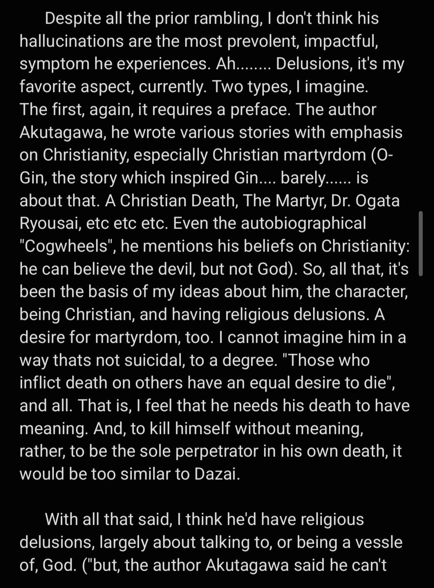 greenishonion's tweet image. everyone must understand my psychotic Akutagawa headcanons