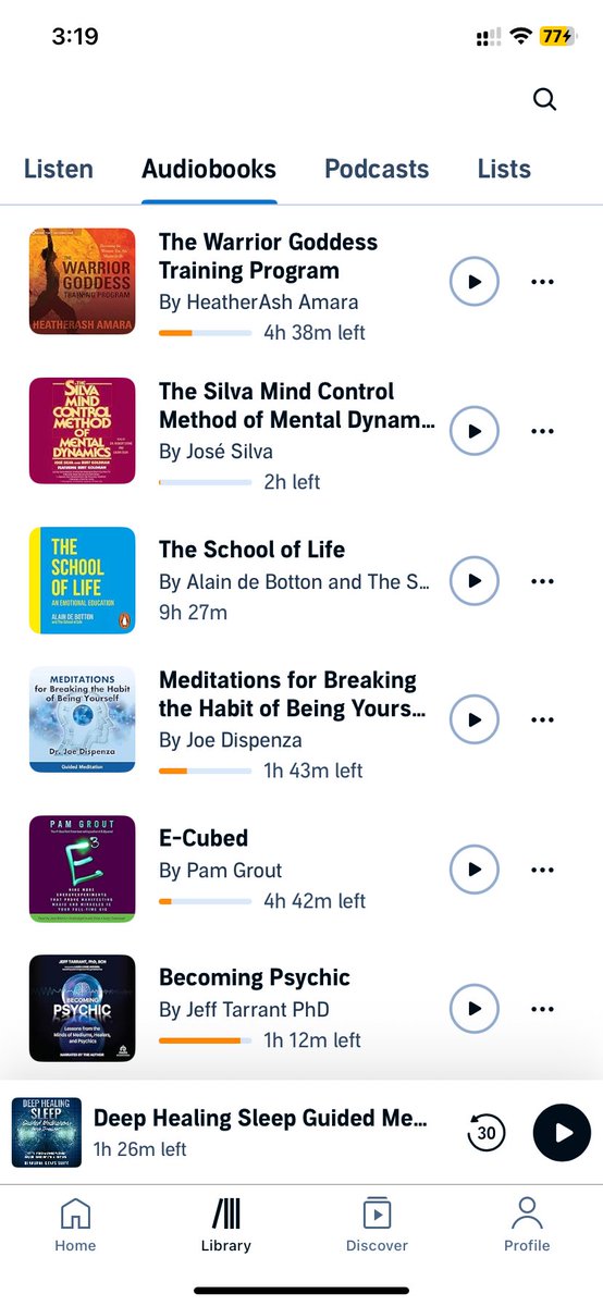 rojerthatx's tweet photo. @MaccabeesRising @pmarca This is my audible list. https://t.co/NYV3VBGKSh