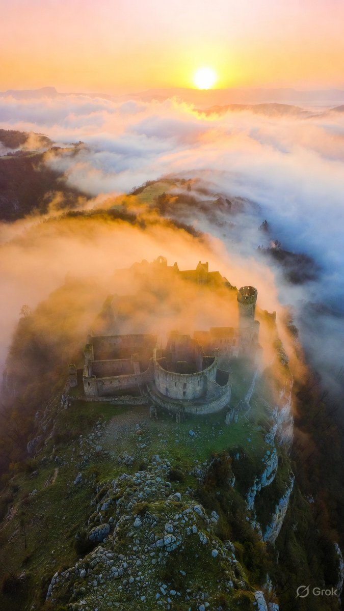 ArcaneSecretsX's tweet photo. The Catholic Church launched a full Crusade to erase the Cathars — medieval Gnostics who believed the world was created by an evil god. Thousands burned at Montségur in 1244... yet their castles STILL stand today. https://t.co/8DVG4BCsV7