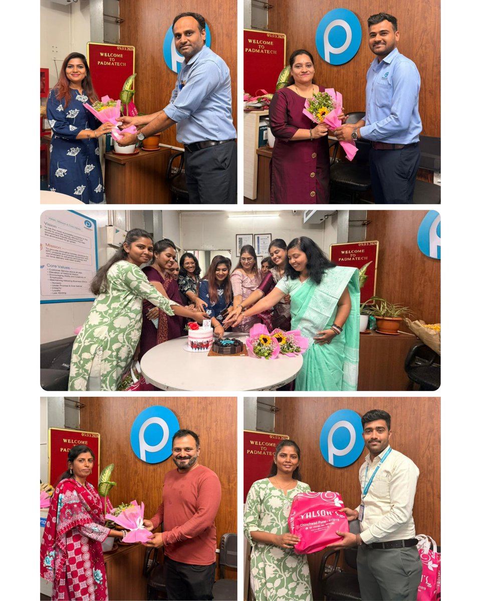 padmatechipl's tweet photo. At Padmatech Industries, we celebrated International Women’s Day by recognizing the strength and dedication of our women team members.

Bouquets, gifts, and a joyful cake-cutting made the celebration special.

#InternationalWomensDay #WomenEmpowerment #WomenAtWork #TeamPadmatech https://t.co/pu6QkoD7qg