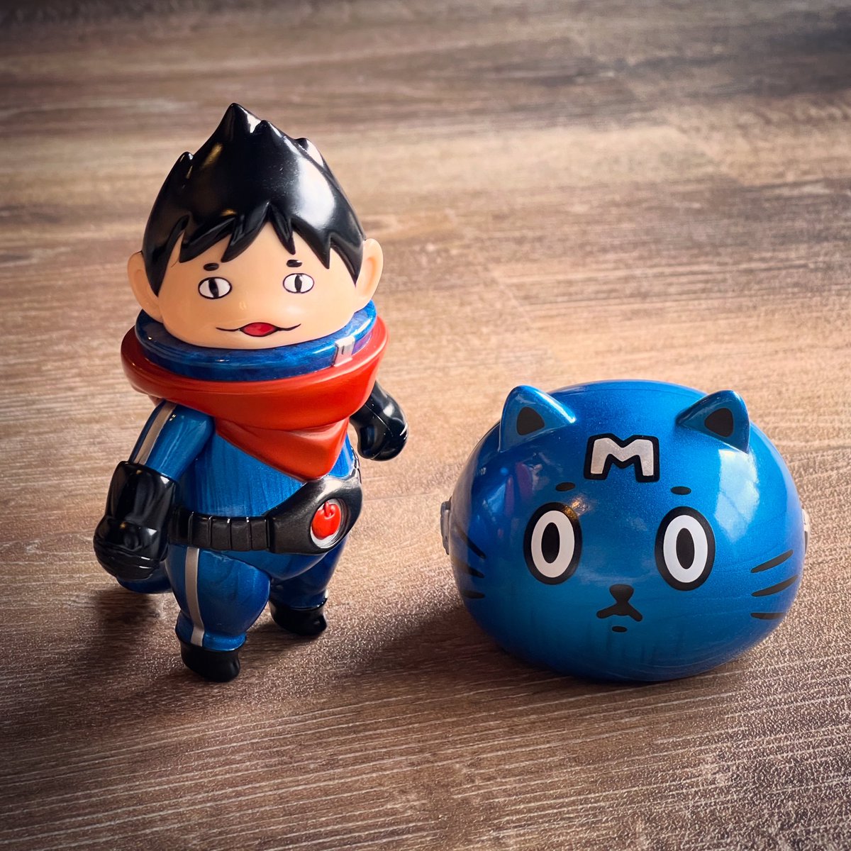 ママンマン メタリックブルー　バケタンブログ ソフビ バケタンブログ さんより ママンマン One up.限定 メタリックブルー が