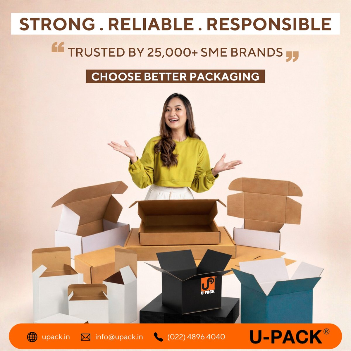 Upack_'s tweet photo. Strong. Stylish. Secure. 📦
Upgrade your shipping game with premium mailer boxes made for D2C brands &amp; eCommerce sellers.
#MailerBoxes
#CustomMailerBoxes
#ShippingBoxes
#PackagingSolutions
#EcommercePackaging
#D2CBrand
#AmazonSeller
#SmallBusinessIndia
#BrandPackaging
#Corrugated https://t.co/19oJQdr6Fv