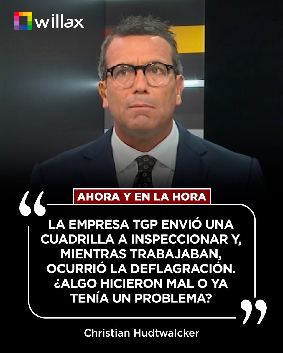 #AhoraYEnLaHora | Christian Hudtwalcker sobre la deflagración de Megantoni: “Lo que se sabe es que no explotó de la nada. La empresa TGP envió una cuadrilla a esa zona para realizar una inspección; mientras realizaban el trabajo ocurrió la deflagración (...). Este puede haber