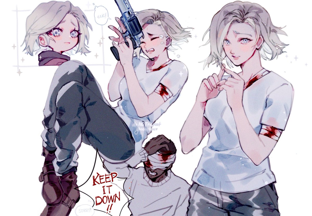 just wanted to doodle the scaredy cat, I love the game so far #residentevil #GraceAshcroft #RE9